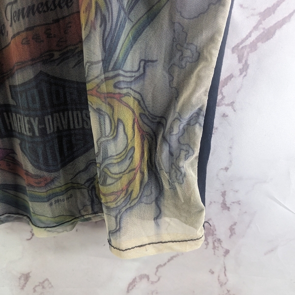 Harley Davidson Shirt Womens XL Black Tank Top Mesh North Platte Nebraska - Picture 4 of 11